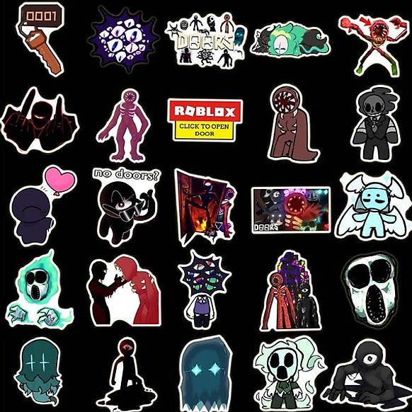 Sticker Roblox Doors Ambush Figure seek Hide Rush Eyes Halt Jack