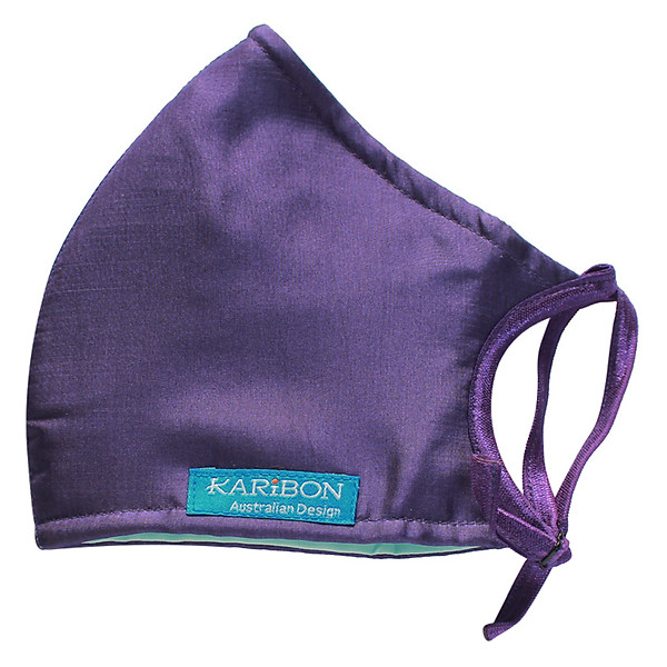Khẩu Trang Karibon Silk Size L (Tím Trơn)