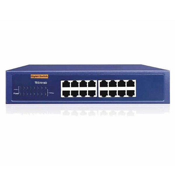 Tenda TEG1016D - Bộ Chia Tín Hiệu Để Bàn 16 cổng 10/100/1000Mbps - Hàng Chính Hãng