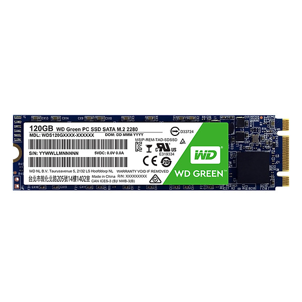 Ổ Cứng SSD M.2 WD Green 120GB – WDS120G1G0B – Hàng chính hãng