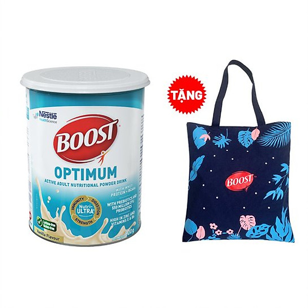 Sản phẩm dinh dưỡng y học Nestlé Boost Optimum bổ sung dinh dưỡng cho người lớn 800g - Tặng túi canvas