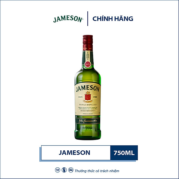 {Freeship 50K} Rượu whisky Jameson 700ml 39.7% - 40.3% - Không hộp