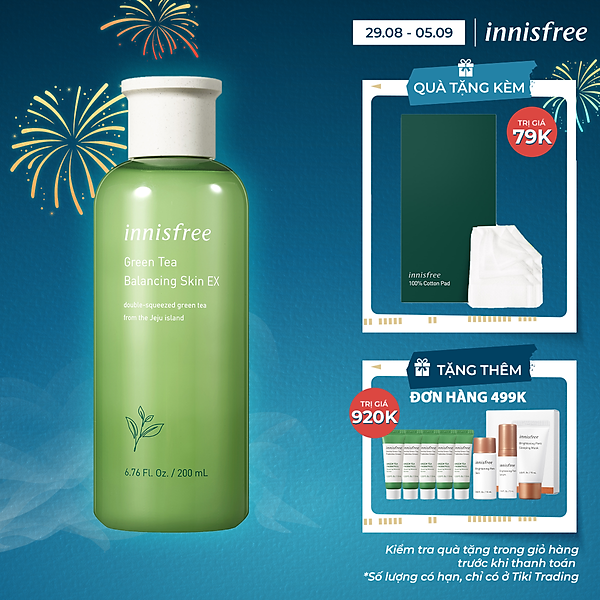 Nước Cân Bằng Dưỡng Ẩm Từ Trà Xanh Đảo Jeju Innisfree Green Tea Balancing Skin Ex 200Ml – New