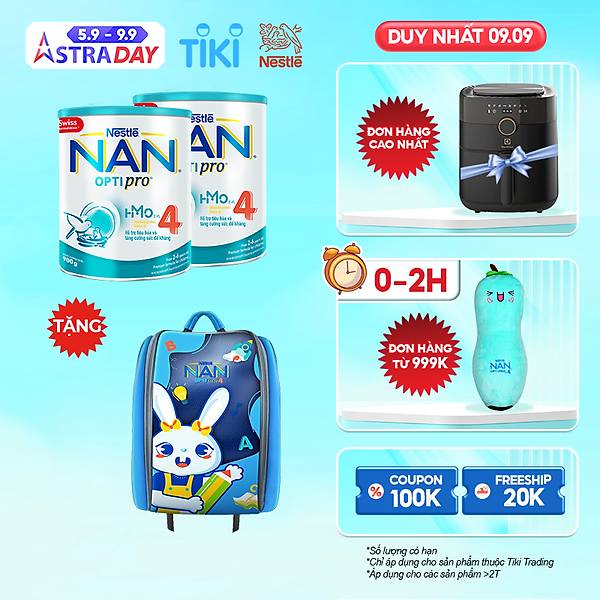 Combo 2 Sản Phẩm Dinh Dưỡng Công Thức Nestle Nan Optipro 4 Lon 900G