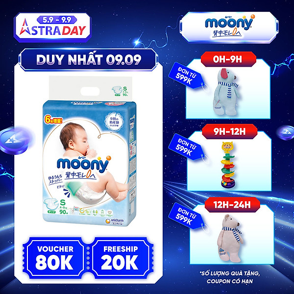 Tã Dán Moony Cao Cấp S84+6 – Nhập Khẩu Từ Nhật Bản