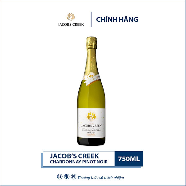 {Freeship 50K} Rượu vang nổ sparkling Jacob's Creek Chardonnay Pinot Noir 750ml 10.5% - 12.5% - Không Hộp