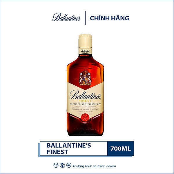 {Freeship 50K} Rượu Whisky Ballantine's Finest 700ml 39.7% - 40.3% - Không kèm Hộp