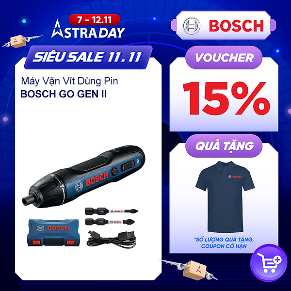 Máy vặn vít dùng pin Bosch go gen 2 mới