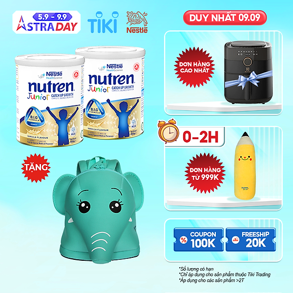 Combo 2 Lon Sữa Dinh Dưỡng Nutren Junior 850G