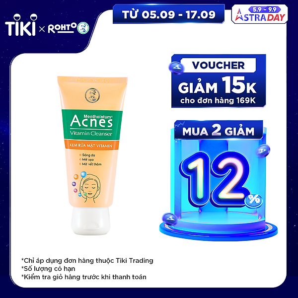 Kem Rửa Mặt Vitamin Acnes Vitamin Cleanser 100G