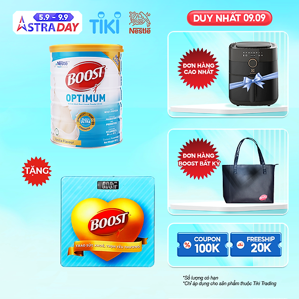 Combo 2 Lon Sản Phẩm Dinh Dưỡng Y Học Boost Optimum 800G/Lon