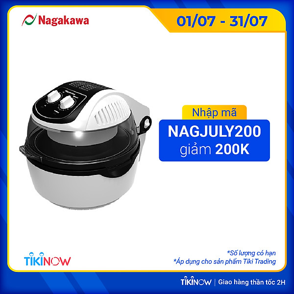 Nồi Chiên Không Dầu Đa Năng 360 Độ Nagakawa Nag3302 (9 Lít) – Hàng Chính Hãng