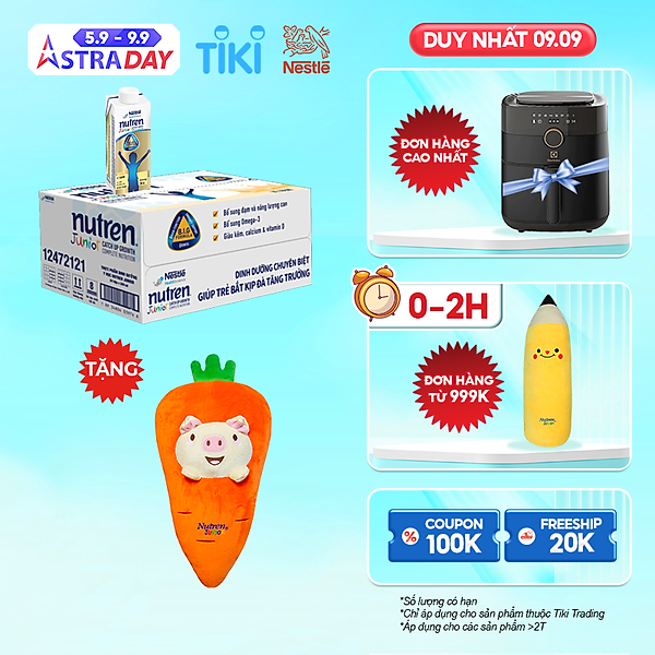 Thùng 24 Hộp Sữa Dinh Dưỡng Pha Sẵn Nutren Junior 200Ml