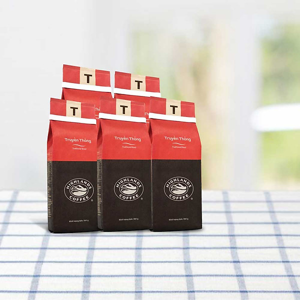 Combo 5 gói Cà Phê Rang Xay Truyền Thống Highlands Coffee (200g)