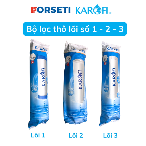 - Bộ 3 lõi lọc thô 123 chính hãng Karofi dùng cho máy lọc nước RO