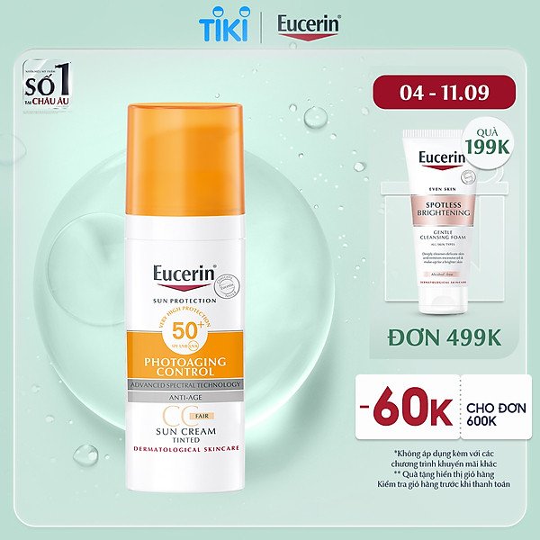 Kem Chống Nắng Ngăn Ngừa Lão Hóa Eucerin Sun Fluid Photoaging Control Spf50+ 50Ml