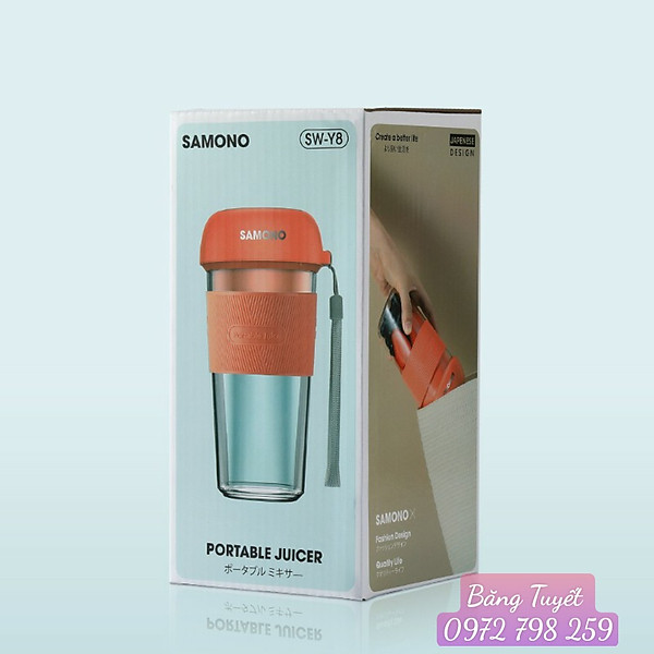 MÁY XAY SINH TỐ MINI CẦM TAY SAMONO SW-Y8 400ML MÀU SẮC TRẺ TRUNG HIỆN ĐẠI
