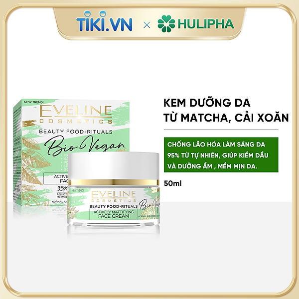 Kem Eveline Bio Vegan Actively Mattying Hũ 50Ml