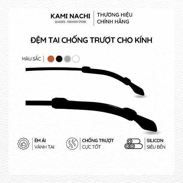 Miếng đệm làm êm tai cho kính bằng silicon siêu bền hình con sâu chống trượt KAMI NACHI