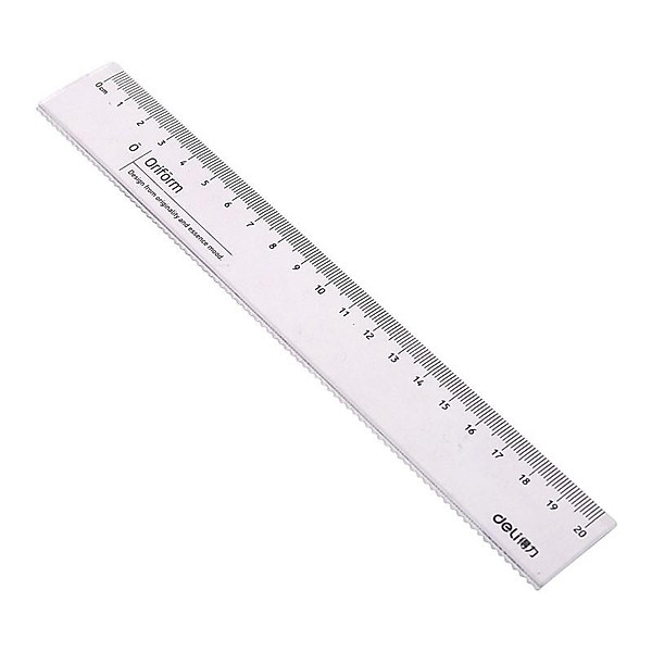 Thước kẻ 20cm cao cấp Oriform Deli - trong suốt 79752