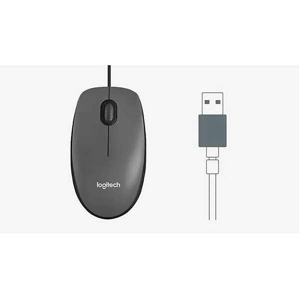 Chuột có dây Logitech M90 - Hàng Chính Hãng