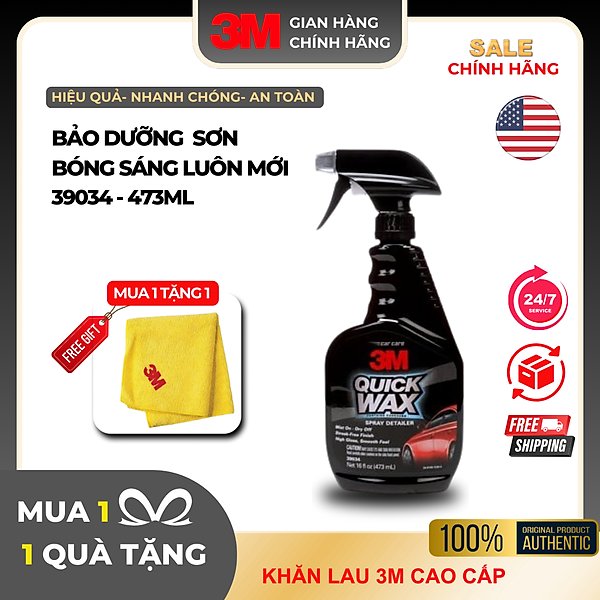 Chai xịt tăng độ bóng sơn ô tô 3M 39034 (Hàng Mỹ)