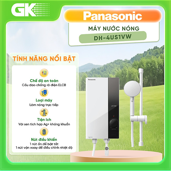 HÀNG CHÍNH HÃNG - Máy nước nóng trực tiếp Panasonic DH-4US1VW