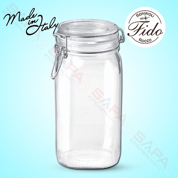 Hũ Thủy Tinh Nắp Cài Kín Hơi Fido Bormioli Rocco 149230M04321991 (1500ml)