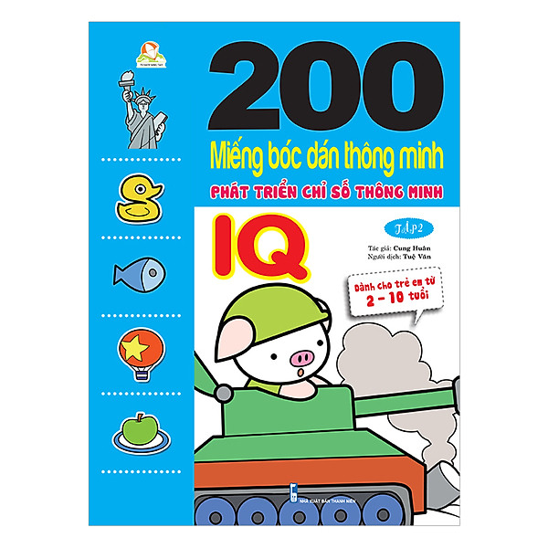 200 Miếng Bóc Dán TM PT Chỉ Số Tm IQ T2 – Dành Cho Trẻ 2-10 Tuổi (Tái Bản 2018)