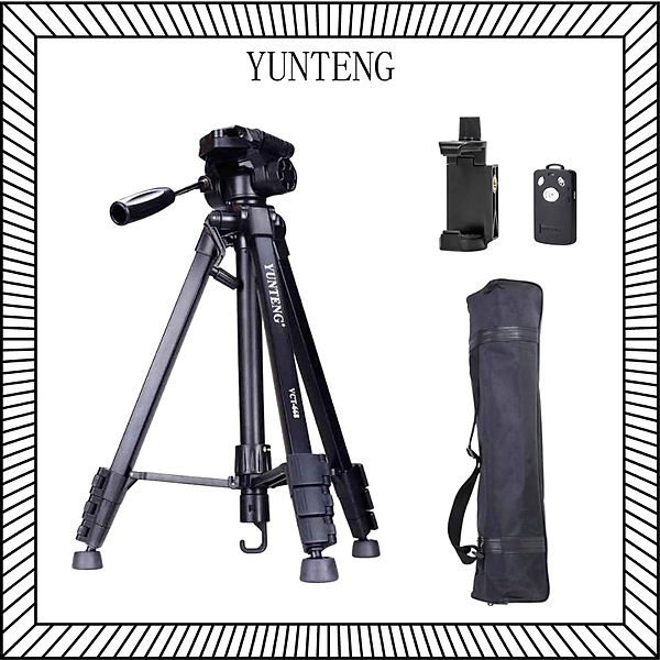 Chân máy/ Tripod Yunteng VCT 668, chân đế điện thoại và máy ảnh - Hàng chính hãng