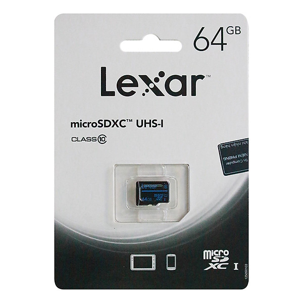 Thẻ Nhớ MicroSDXC Lexar 64GB Class 10 U1 100Mb/S