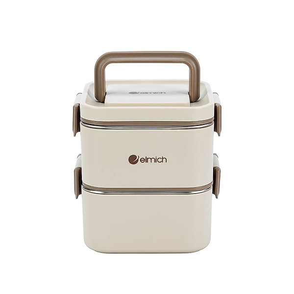 Hộp cơm 2 tầng inox 304 Elmich EL8381 dung tích 1.3L - Hàng chính hãng