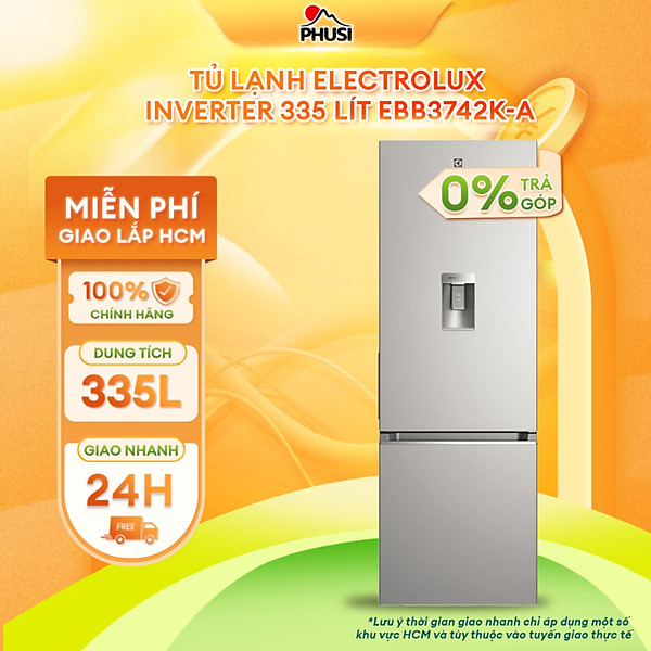 Tủ lạnh Electrolux Inverter 335L EBB3742K-A - Chỉ giao HCM