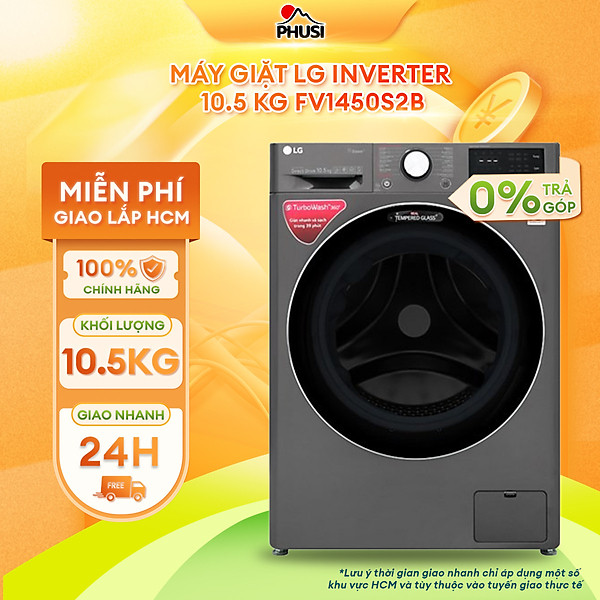 Máy giặt LG Inverter 10.5 kg FV1450S2B - HÀNG CHÍNH HÃNG