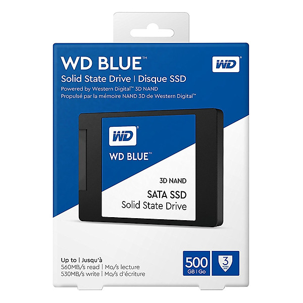 Ổ Cứng SSD WD Blue 3D NAND 500GB WD WDS500G2B0A (2.5 inch) – Hàng Chính Hãng