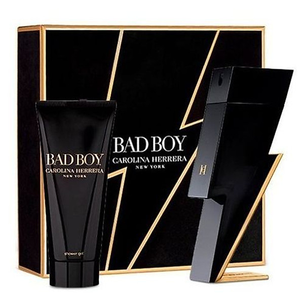 Bộ Nước Hoa Nam Set Carolina Herrera Bad Boy 100Ml + Shower Gel 100Ml