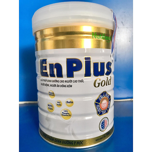 Sữa Bột NutiFood Enplus Gold Lon 900g Dinh Dưỡng Cho Người Già, Người Bệnh Và Người Ăn Uống Kém - Hàng Chính Hãng