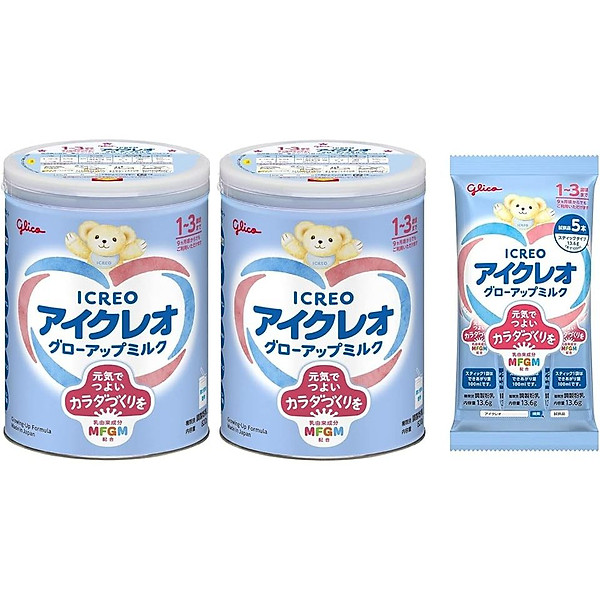 Sữa Bột Glico Icreo Grow-Up Cho Bé 1-3 Tuổi (2x820g/Lon)