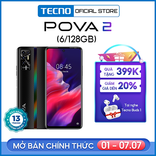 Tecno Pova 2 6GB l 128GB – Điện Thoại Thông Minh Chiến Game Cực Đỉnh – Hàng Chính Hãng
