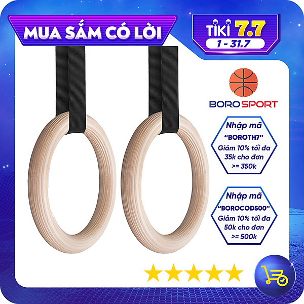 Vòng Treo Gỗ Tập Gym Gymnastic Rings Cleacco