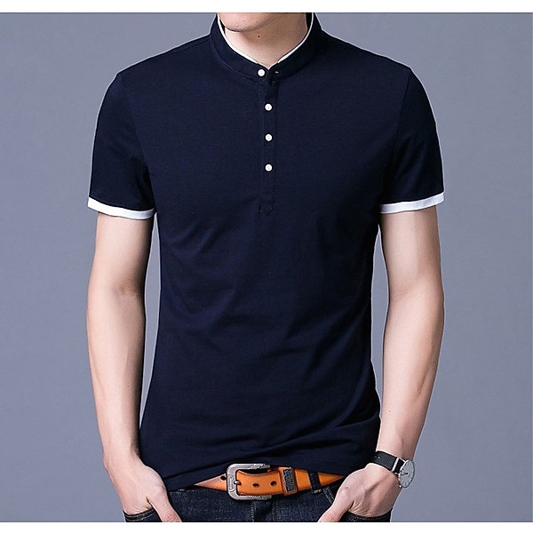 Áo thun nam ngắn tay cổ trụ thời trang SITAKI cao cấp ATN01