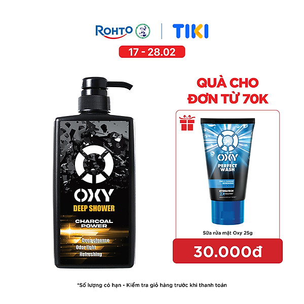 Sữa tắm cho nam sạch sâu, khử mùi cơ thể Oxy Deep Shower