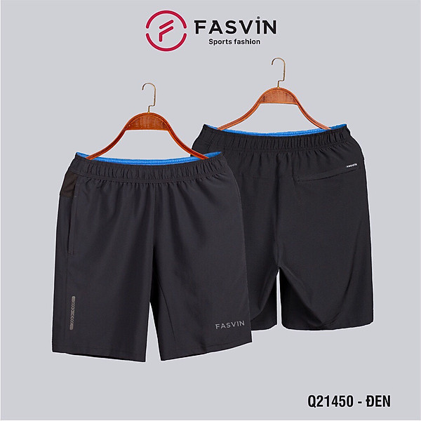 Quần đùi nam Fasvin Q21450.HN short thể thao vải gió chun trơn mát co giãn 4 chiều.