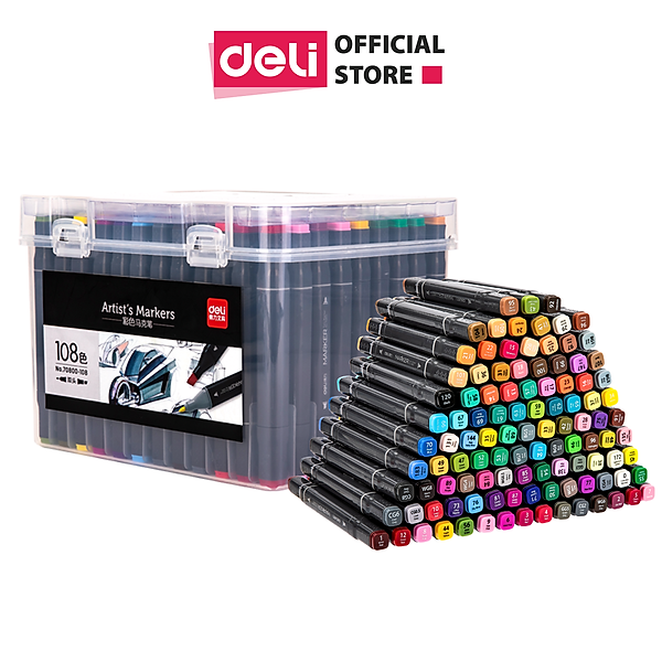Bút Màu Marker Hai Đầu Chuyên Nghiệp Deli - Chuyên Sử Dụng Vẽ Anime - 70800