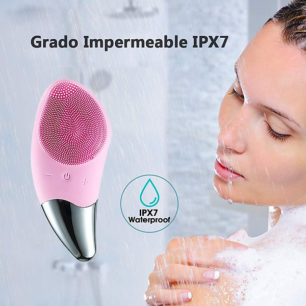 Máy rửa mặt mini massage tích hợp sóng âm (Silicone Face Cleaner)