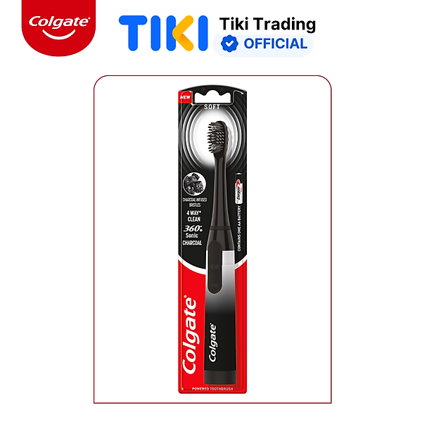 Bàn chải điện Colgate Sonic 360 Charcoal với lông chải phủ than kháng khuẩn