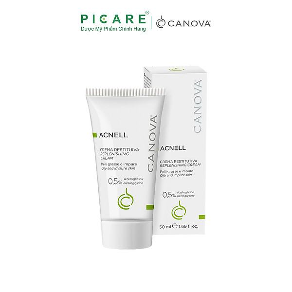 Kem Ngừa Mụn Ban Đêm Dành Cho Da Mụn, Da Kích Ứng Nhạy Cảm Canova Acnell - Replenishing Cream 50ml