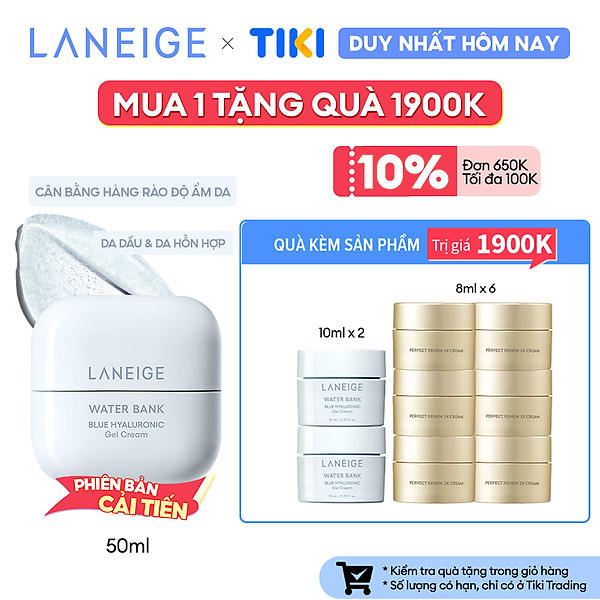 Kem Dưỡng Ẩm Dành Cho Da Dầu Và Da Hỗn Hợp Laneige Water Bank Blue HA Cream Oily 50ml