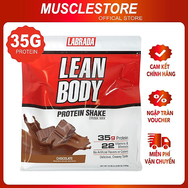 Labrada Lean Body, Sữa Thay Thế Bữa Ăn Tiện Lợi, Bổ Sung 35G Protein, Vitamin Khoáng Chất Thiết Yếu, Tăng Cơ Nạc, Đốt Mỡ