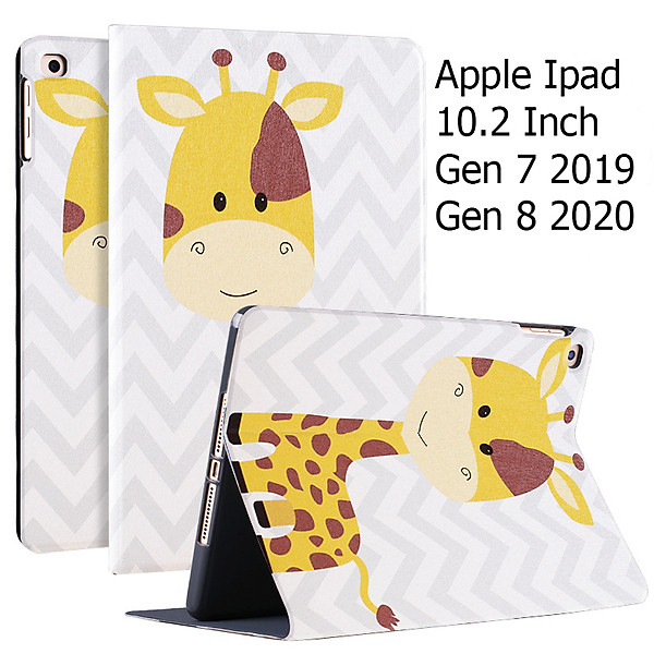 Bao Da Cover Dành Cho Apple Ipad 10.2 Inch 2019 Hỗ Trợ Smart cover Hoa Văn Dễ Thương